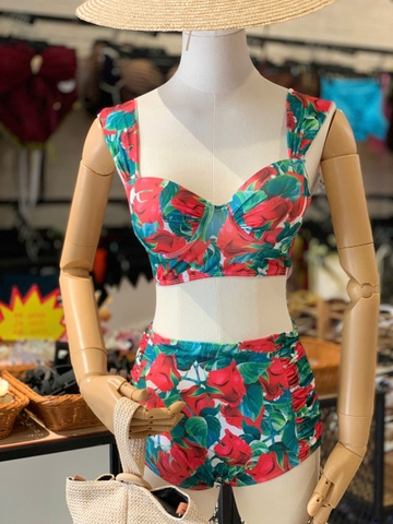 Bikini 2 mảnh cạp cao hoa xinh