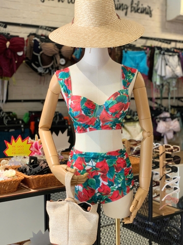 Bikini 2 mảnh cạp cao hoa xinh