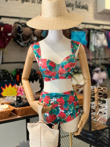 Bikini 2 mảnh cạp cao hoa xinh