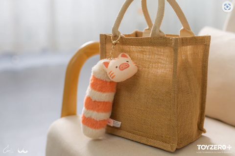 LuLu The Piggy Caturday - Kitty Plush Keychain (Tail ver.)