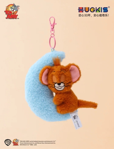 Jerry The Mouse Holding The Moon - Plush Pendant