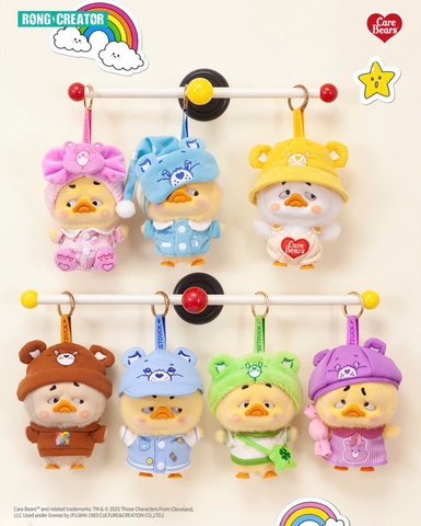 Care Bears x UpsetDuck Be Rainbow Duck Plush Keychain Blindbox