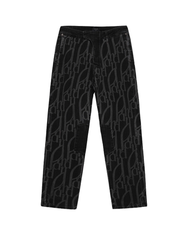 Laser Printed Monogram Jeans