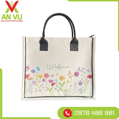 Túi vải đay Wildflower