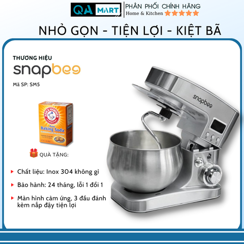 Máy trộn bột Snapbee Queen SM5 (dung tích 5l), vận hành êm ái - Hàng chính hãng, bảo hành 24 tháng