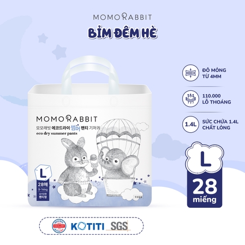 Bỉm quần đêm hè Momo Rabbit - L28 - 9- 14kg