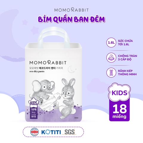 Bỉm quần ban đêm Momo Rabbit - KIDS - 18kg++