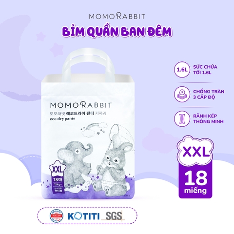 Bỉm quần ban đêm Momo Rabbit - XXL18 - 15kg++