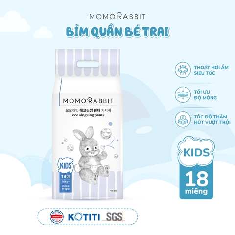 Bỉm quần bé trai/bé gái Momo Rabbit - KIDS18 - 16kg++