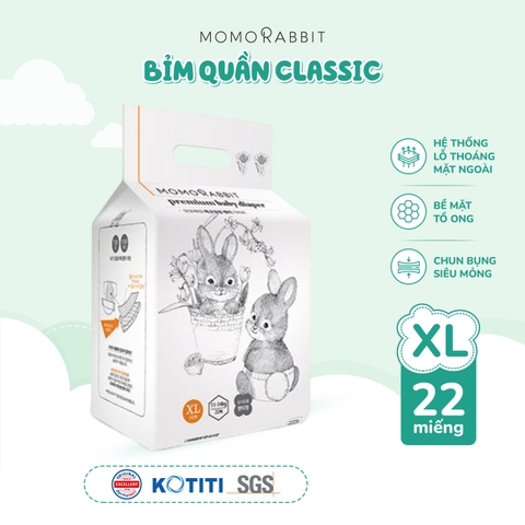 Bỉm quần Classic Momo Rabbit - XL22 - 11 - 14kg