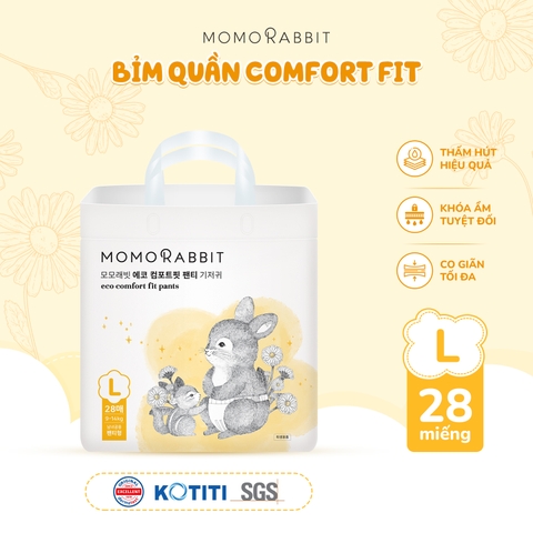 Bỉm quần Comfort Fit Momo Rabbit - L28 - 9 - 14kg