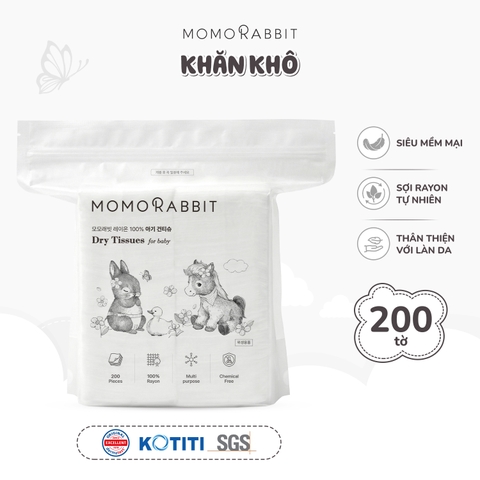 Khăn khô đa năng Momo Rabbit loại 200 tờ