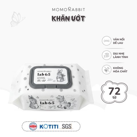Giấy ướt Momo Rabbit loại 72 tờ