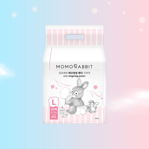 Bỉm quần bé gái Momo Rabbit 2025 - size L26 - 8-12kg