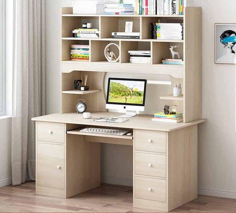 Bàn Làm Việc Kèm Giá Sách - HS 03