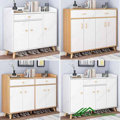Tủ giày thông minh chân gỗ sồi - TG 03