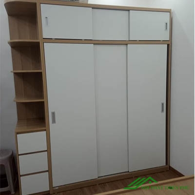 Tủ quần áo cánh lùa có kệ góc - QA 10