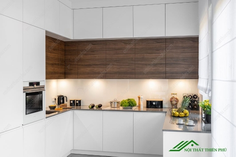 Tủ Bếp Gỗ MDF Cốt Xanh Giá Rẻ - TB 05