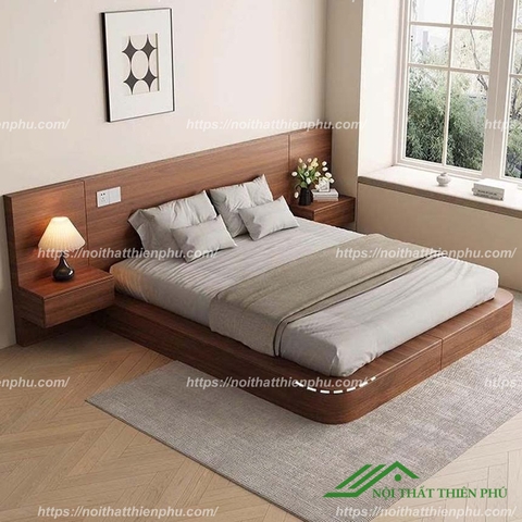 Giường ngủ bệt có tab đầu giường - GN 21
