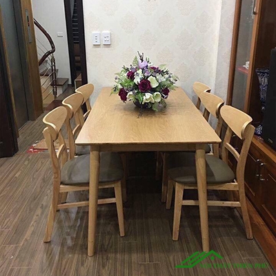 Bàn ăn mango vàng 6 ghế - BA 14