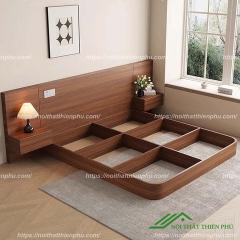 Giường ngủ bệt có tab đầu giường - GN 21