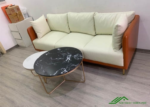 Ghế Sofa Văng Da Kết Hợp Nỉ Hiện Đại - SF 005