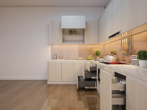 Tủ Bếp Gỗ Đẹp Giá Rẻ - TB 01