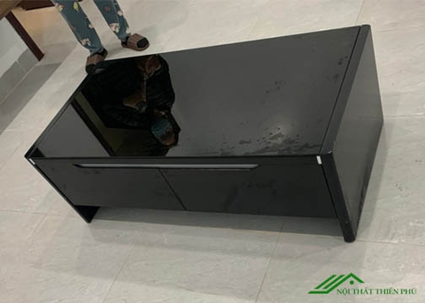 Bàn trà gỗ công nghiệp mặt kính giá rẻ - BT 40