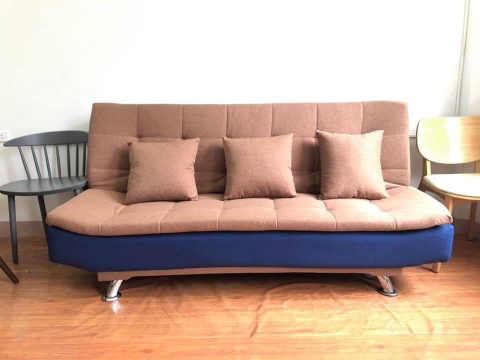 Sofa Giường Đệm Nỉ Xanh Caro Nổi Bật - SF 29