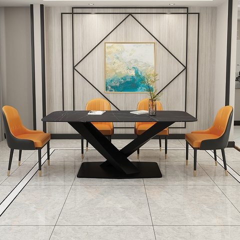 Bộ bàn ăn mặt đá 4 ghế Kenry cao cấp - BA 43