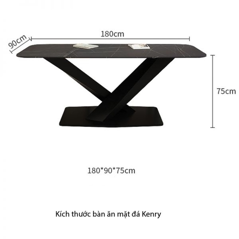 Bộ bàn ăn mặt đá 4 ghế Kenry cao cấp - BA 43