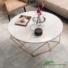 Bàn trà sofa mặt đá khung lồng chim - BT 09