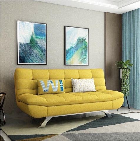 Sofa Giường Đệm Nỉ Xanh Caro Nổi Bật - SF 29