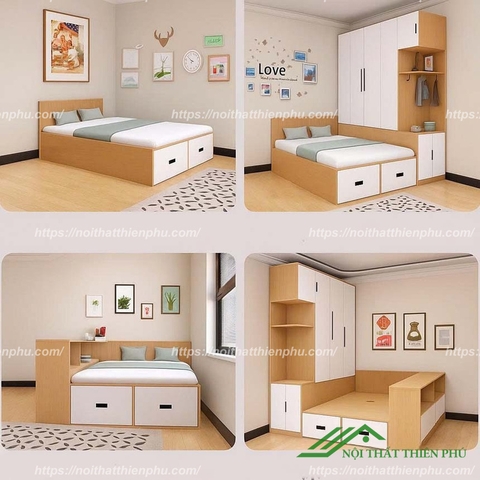 Giường ngủ đôi thông minh - GN 25