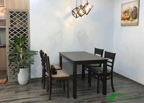 Bàn ăn cabin 4 ghế màu nâu - BA 05