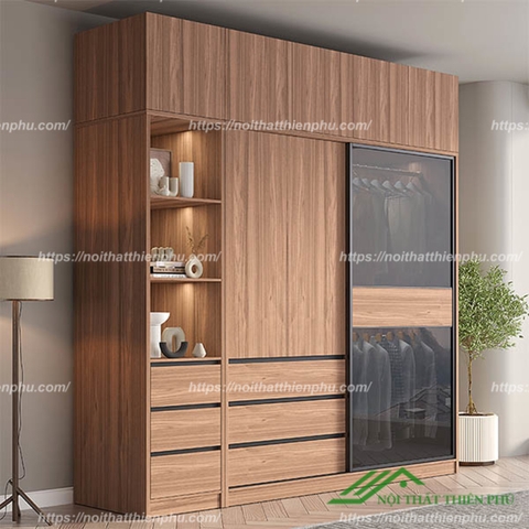 Tủ quần áo MDF thiết kế tinh tế - QA 117