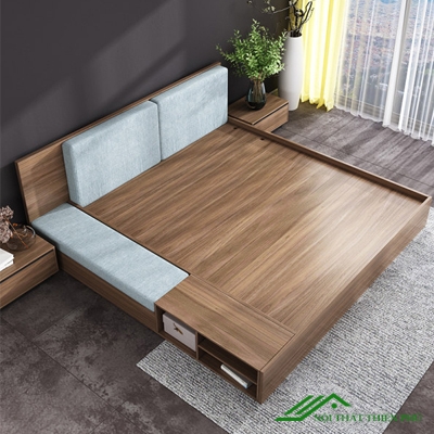 Giường Ngủ Có Đệm Thành Giường, Phản Lật, Giá Để Đồ - GN 61