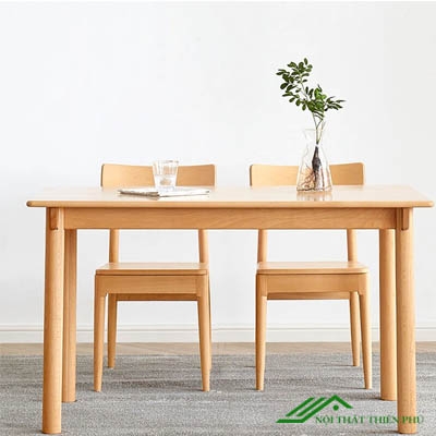 Bộ Bàn Ăn 4 Ghế Gỗ Sồi Thiết Kế Đẹp - BA 79