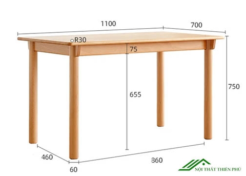 Bộ Bàn Ăn 4 Ghế Gỗ Sồi Thiết Kế Đẹp - BA 79