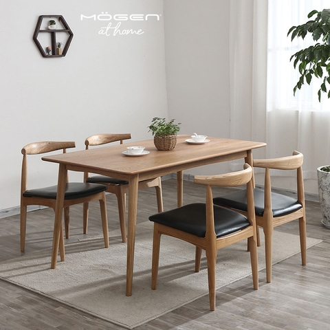 Bộ bàn ăn 4 ghế Bull màu gỗ sồi tự nhiên - BA 56