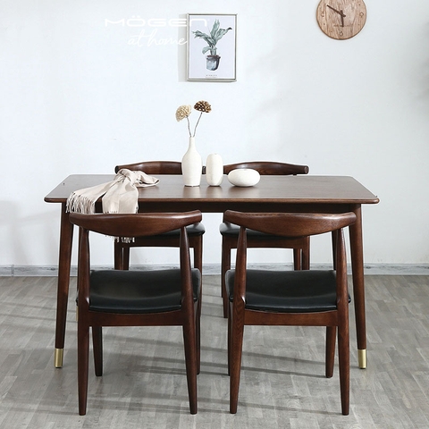 Bộ bàn ăn 4 ghế Bull màu gỗ sồi tự nhiên - BA 56