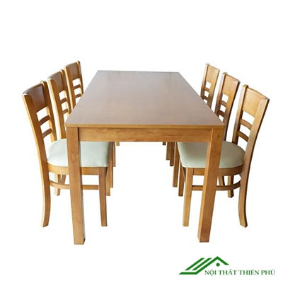 Bàn ăn cabin 6 ghế màu vàng - BA 08