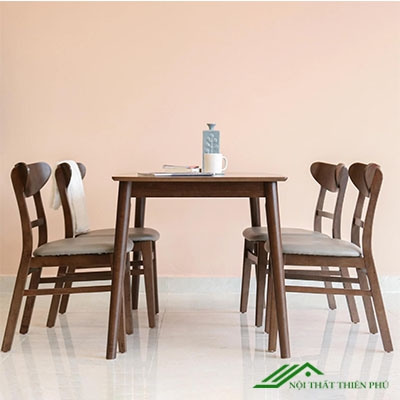 Bàn ăn mango nâu 4 ghế - BA 11