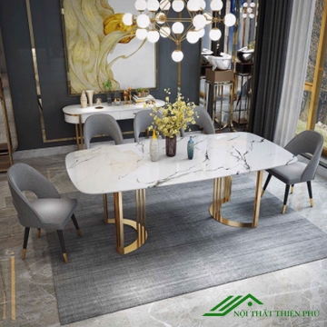 Bàn ăn mặt đá 6 ghế Saarinen - BA 23