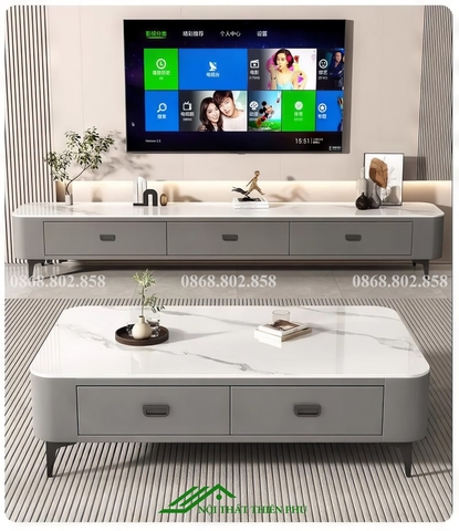 Mẫu bàn sofa mặt đá sang trọng phòng khách - BT 94