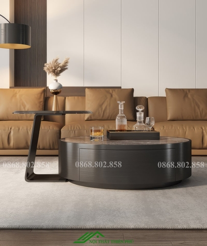 Bàn sofa thép không gỉ kết hợp mặt kính - BT 100