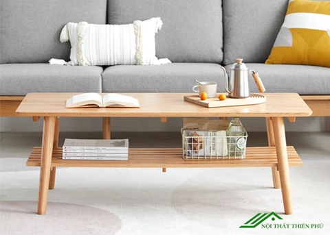 Bàn trà sofa gỗ sồi cao cấp sang trọng - BT 54
