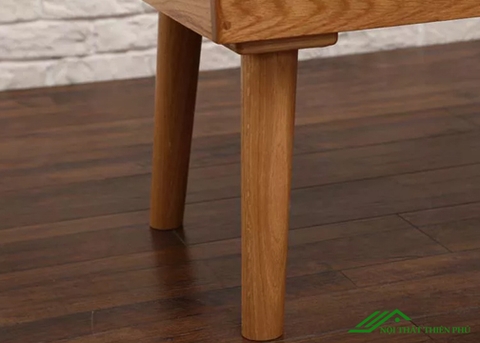 Bàn trà gỗ sồi dáng cao phong cách Bắc âu - BT 44