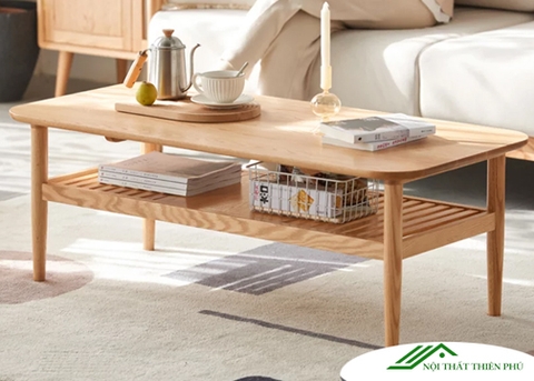 Bàn trà gỗ sồi tự nhiên cao cấp - BT 53