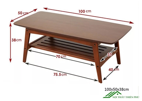 Bàn trà gỗ sồi tự nhiên đẹp - BT 48